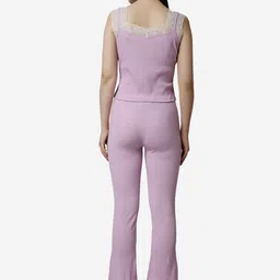 Popwings Self-Design Laced Top With Trousers image 3