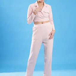 Selvia Long Sleeves Wrap Top & Trousers Co-Ord-image-1