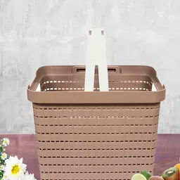 Kuber Industries Brown 2 Pieces Storage Basket-30