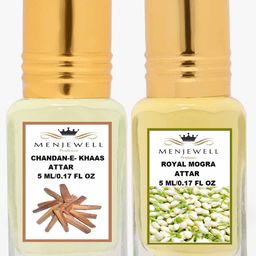 Menjewell Chandan-E-Khaas & Royal Mogra Attar Combo 10 ml-49
