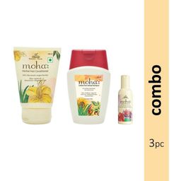 moha Set of 3 Sulfhate Free Shampoo 100ml -Hair serum 30ml - herbal hair conditioner 100ml-0
