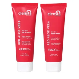 Clensta Skin Glow Face Scrub 100g & Face Wash 100ml For Deep Cleanisng-image-55