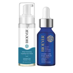 BIOEVER Set of 2 Face Wash & Pure Viramin C Face Serum 180 ml Skin Care Combo-25