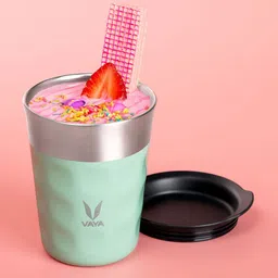 Vaya Teal & Silver-Toned Textured Stainless Steel Matte Mugs Set of Cups and Mugs-25