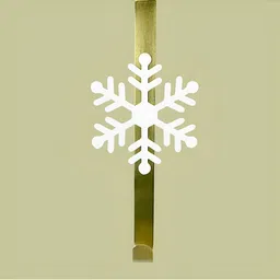 Hind Decor White Glossy Snow Shape Christmas Stocking Holder-image-2