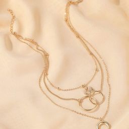 VAGHBHATT Gold Plated Layered Necklace-7