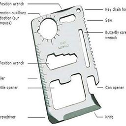 PROTOS INDIA.NET ™ Multi Function 11 in 1 Pocket Tool Emergency Survival Tool Camping Pocket Tool (Multifunction Tool) image 4