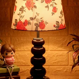 foziq Brown & White Printed Table Lamps-27