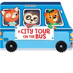 Dreamland Kids Bus- A Shaped Board book with Wheels Learning and Development Toys-11