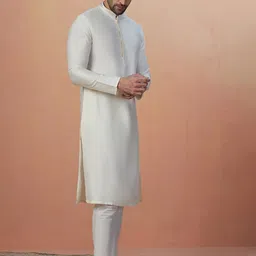 Manyavar Men Mandarin Collar Kurta with Churidar-19
