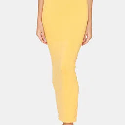 Zivame Women Yellow Solid Saree Shapewear-image-67