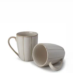 BODHI HOUSE Off White 2 Pieces Porcelain Glossy Mugs-image-32