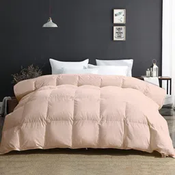 RAZZAI Peach & Grey Microfiber Mild Winter 500 GSM Double Bed Reversible Comforter-image-23