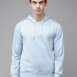 Park Avenue Men Blue Hooded Sweatshirt-image-68