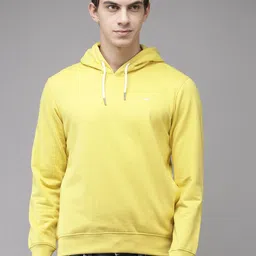 Park Avenue Men Yellow Hooded Sweatshirt-picture-16