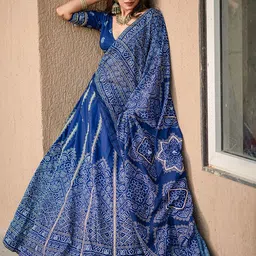 LOOKNBOOK ART Ethnic Motifs Printed Semi-Stitched Lehenga & Unstitched Blouse With Dupatta-picture-43