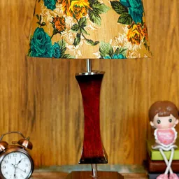 foziq Brown Printed Table Lamps-11