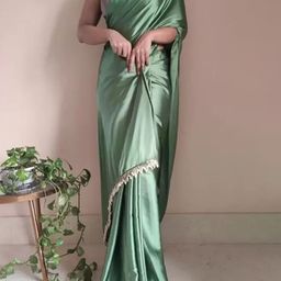 KALINI Embroidered Satin Saree-image-53