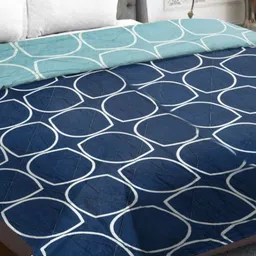 RRC Blue Geometric Microfiber Mild Winter 200 GSM Double Bed Comforter-picture-9