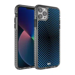 DailyObjects Blue & Black Printed Rhombus Aqua Stride 2.0 iPhone 11 Pro Phone Case-57