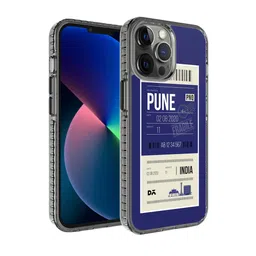 DailyObjects Transparent & Blue Printed iPhone 12 Pro Back Case-12