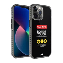DailyObjects Black & Yellow Do Not Touch Stride 2.0 Case iPhone 12 Pro Back Case-52