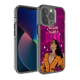 DailyObjects Purple & Grey Printed Glam No Damn iPhone 13 Pro Phone Case-11