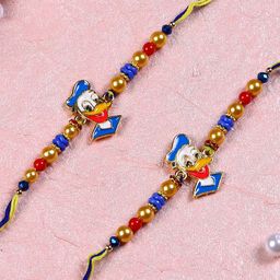 Aapno Rajasthan Set of 2 Blue & Golden Donald Duck Cartoon Rakhis-image-58