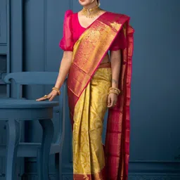 Miss Beelee Woven Design Zari Silk Cotton Designer Banarasi Saree-picture-51
