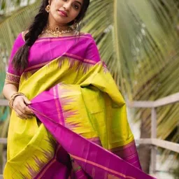 Marziyaa Woven Design Zari Silk Cotton Banarasi Saree-45