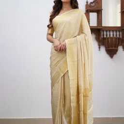 Miss Beelee Floral Woven Design Zari Banarasi Saree-image-59