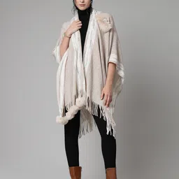 Mafadeny Self Design Longline Poncho-picture-23