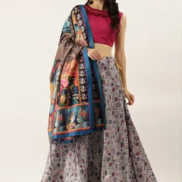 Kaizen TEXO FAB Printed Semi-Stitched Lehenga & Unstitched Blouse With Dupatta-picture-19