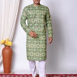BAESD Men Embroidered Regular Sequinned Kurta with Pyjamas-picture-57