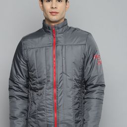 Reebok Men Charcoal Grey Solid Core Light Padded Jacket-30