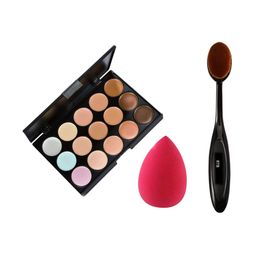 Lenon Set of 3 15-Shade Contour Palette With Blender Combo image 1