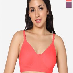 In Care Pack Of 2 Full Coverage Pure Cotton T-shirt Bra With All Day Comfort-image-96