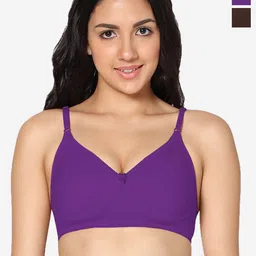 In Care Pack Of 2 Full Coverage Pure Cotton T-shirt Bra With All Day Comfort-image-98
