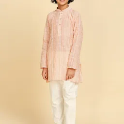RAJUBHAI HARGOVINDAS Boys Striped Pure Cotton Kurta-44