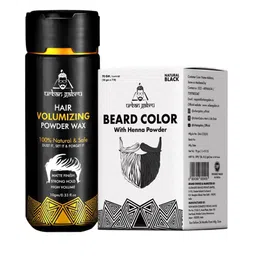 URBANGABRU Hair Volumizing Powder Wax - 10g & Beard Color With Henna Powder 70g-image-14