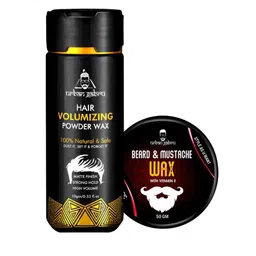 URBANGABRU Hair Volumizing Powder Wax 10g & Beard Moustache Vitamin E Wax 50g-image-20