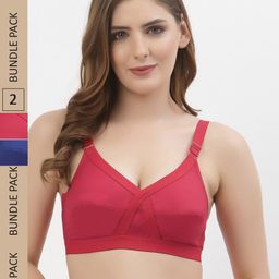 Floret Pack Of 2 Cotton Non Padded Bra-picture-18