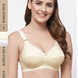 Floret  Pack of 2 Non-Wired Cotton Bra-56
