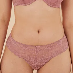 women'secret Women Lace Sheer Bikini Brief 4986194-72-PINK-image-56