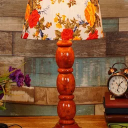 foziq Brown & White Printed Table Lamps-picture-19