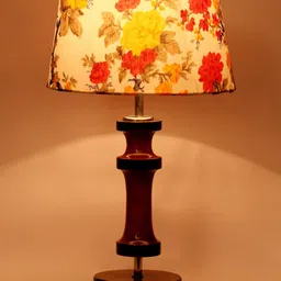 foziq Brown & White Printed Table Lamps-10