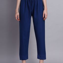 KALINI Hem Design Lace Pure Cotton Palazzos-image-99