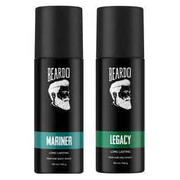 BEARDO Set of 2 Long Lasting Perfume Body Spray - Legacy & Mariner - 150 ml (100 g) Each-39