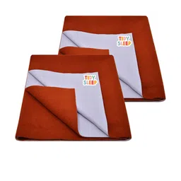 TIDY SLEEP Kids Set Of 2 Red Water Proof Mattress Protector-12