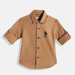 U.S. Polo Assn. Kids Boys Printed Pure Cotton Casual Shirt-image-76